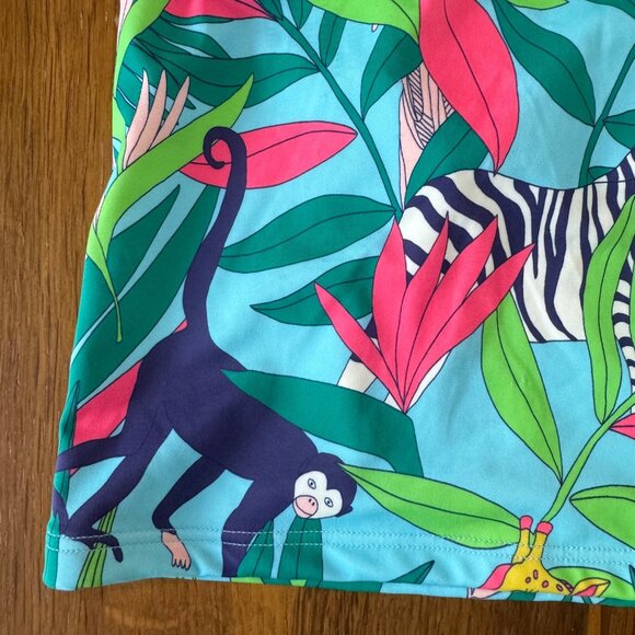 MINI BODEN Jungle Print Tankini Top Girls 4-5 110cm Monkey Tiger Swim Tank 4T 5T - Picture 4 of 9